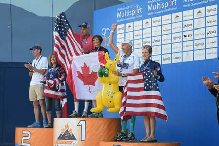 Medal ceremony at World Aquathlon Championships